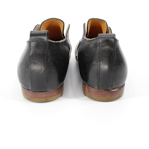 MOMA Hand-made Shoes ML4 Oxfords Laceless Black Leather Pointed Derby Loafer 7 - Picture 6 of 15